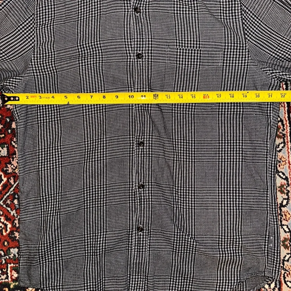 J.Crew Brushed Twill Plaid Button Down Shirt Gray Long Sleeve Men’s M